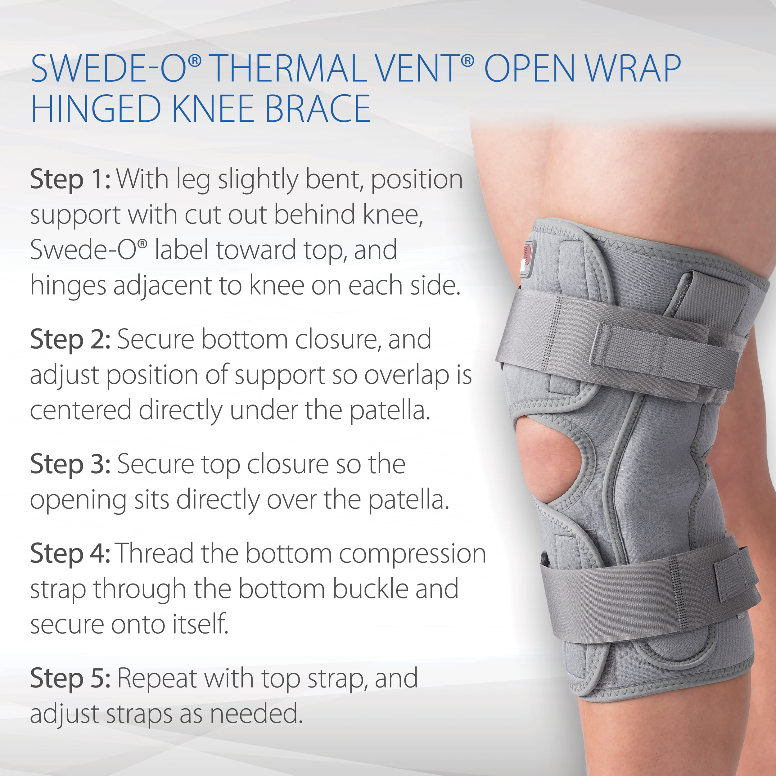 Swede-O Thermal Vent Open Wrap Hinged Knee Brace - Medium - Walmart.com