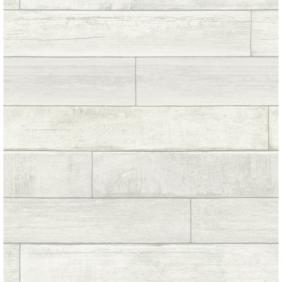 Brewster Wallace White Timber Unpasted Non Woven Wallpaper, 20.5-in by 33-ft, 56.4 sq. ft.