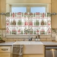 thumbnail image 2 of Yayeee Kitchen Curtains Set of 2 Light Filtering 57"x36" Over Sink Window Panels, Red Christmas House, 2 of 7
