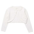thumbnail image 4 of TiaoBug Kids Girls Long Sleeve Bolero Shrug Wedding Flower Girls Dress Cover Up Knitted Cardigan 2-13, 4 of 7
