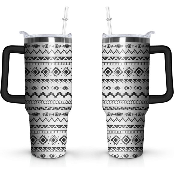 40 oz tumbler with handle (Boho)