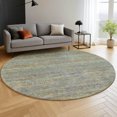 thumbnail image 6 of Addison Rugs Mayfield Premium Machine Washable Transitional Stripes Gray Round Rug, 8' x 8', 6 of 6