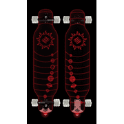 Shark Wheel Galaxy Clear Acrylic Longboard with Deck Lights and 72 mm