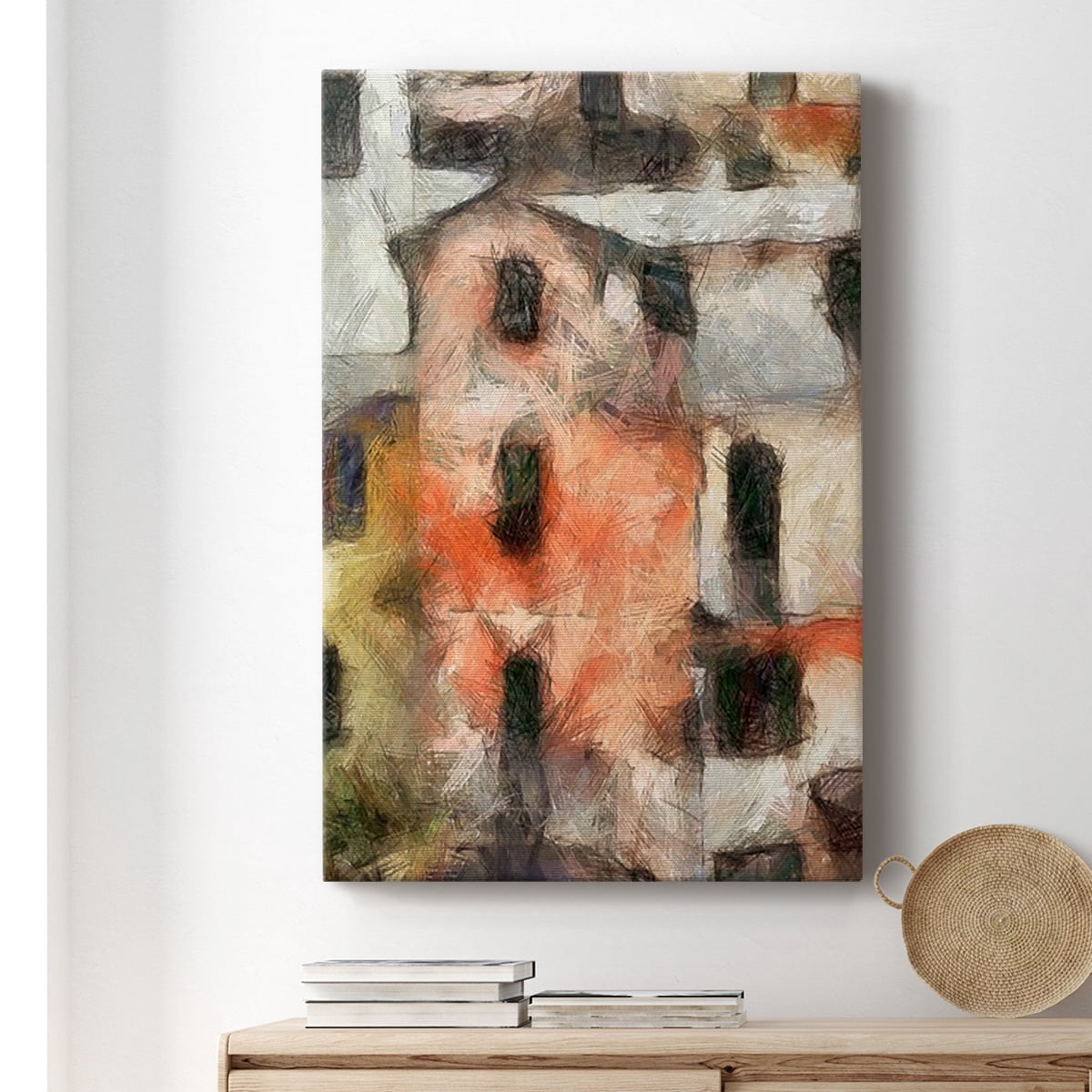 Stacked Houses IV Premium Gallery Wrapped Canvas - Ready to Hang