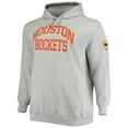 thumbnail image 2 of Men's Mitchell & Ness Hakeem Olajuwon Heathered Gray Houston Rockets Big & Tall Name & Number Pullover Hoodie, 2 of 4