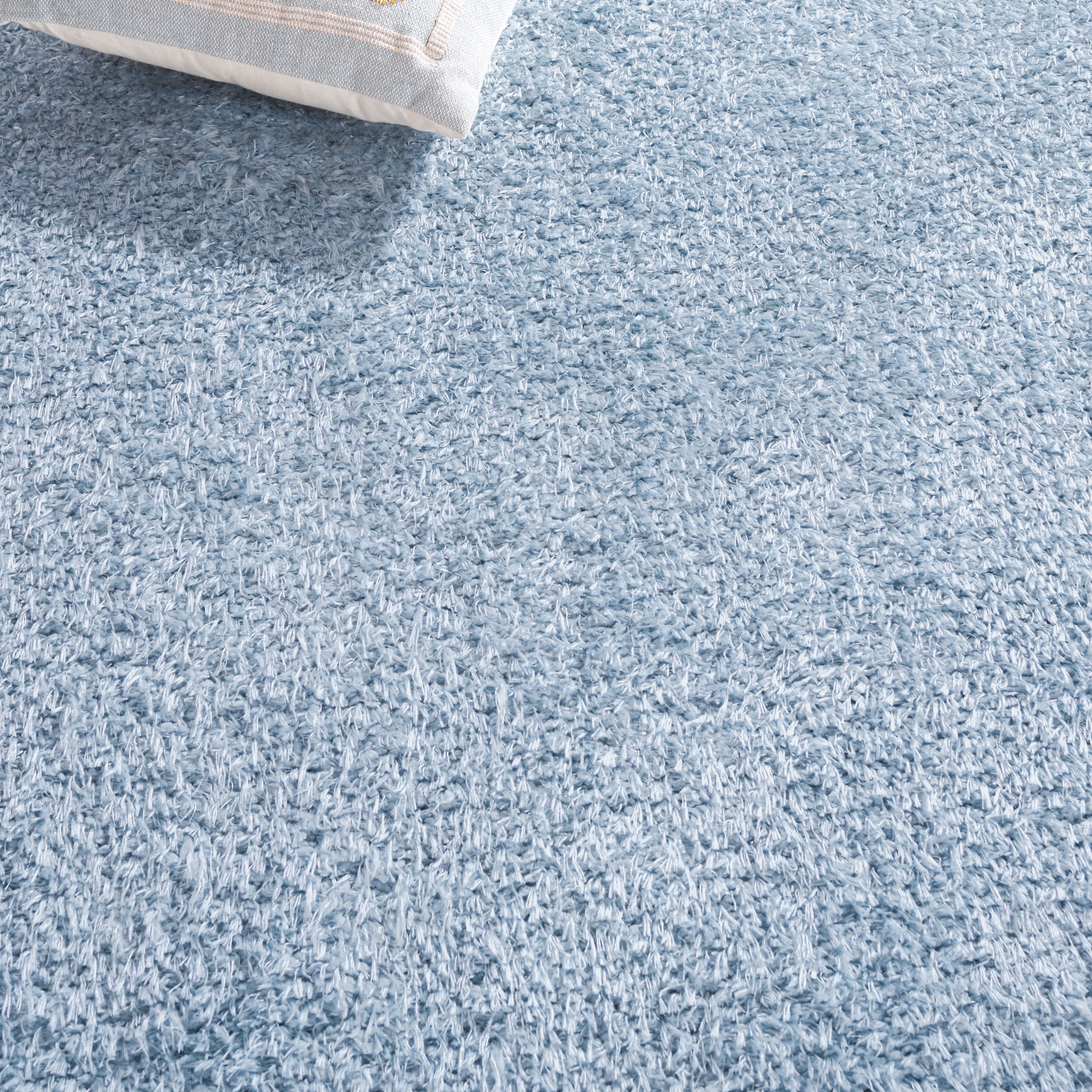 Safavieh Lindsay Deborah Solid Polyester Shag Area Rug, Aqua, 10' x 14'