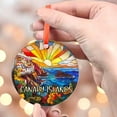 thumbnail image 4 of Canary Islands Christmas Ornament, Ceramic, Acrylic - Travel Souvenir, Festive Tree, Keepsake 2025, Gift for Explorers, Commemorative, Holiday Tree Decoration, 4 of 5