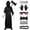 Small Size B, variant on Alaiyaky Grim Reaper Costume, Halloween Scary Grim Reaper Fancy Dress with Scythe Glowing Glasses, Grim Reaper Costume Scary Halloween Costume