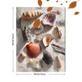 thumbnail image 3 of Seashell Arrangement Textured Canvas Print, Beach Nautical Wall Art for Living Room Bathroom Dining Room Bedroom Office Entryway, 3 of 8