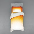 thumbnail image 2 of Ambesonne Modern Bedding Set 4 Pcs, Digital Retro Triangle, Queen, Orange Yellow Cream, 2 of 3
