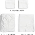 thumbnail image 6 of Linen Sheets 4 Piece Luxury Bed Sheets Set, Microfiber 14" Deep Pocket, Soft Cooling Bedding- Light Grey Solid, Queen Size, 6 of 7