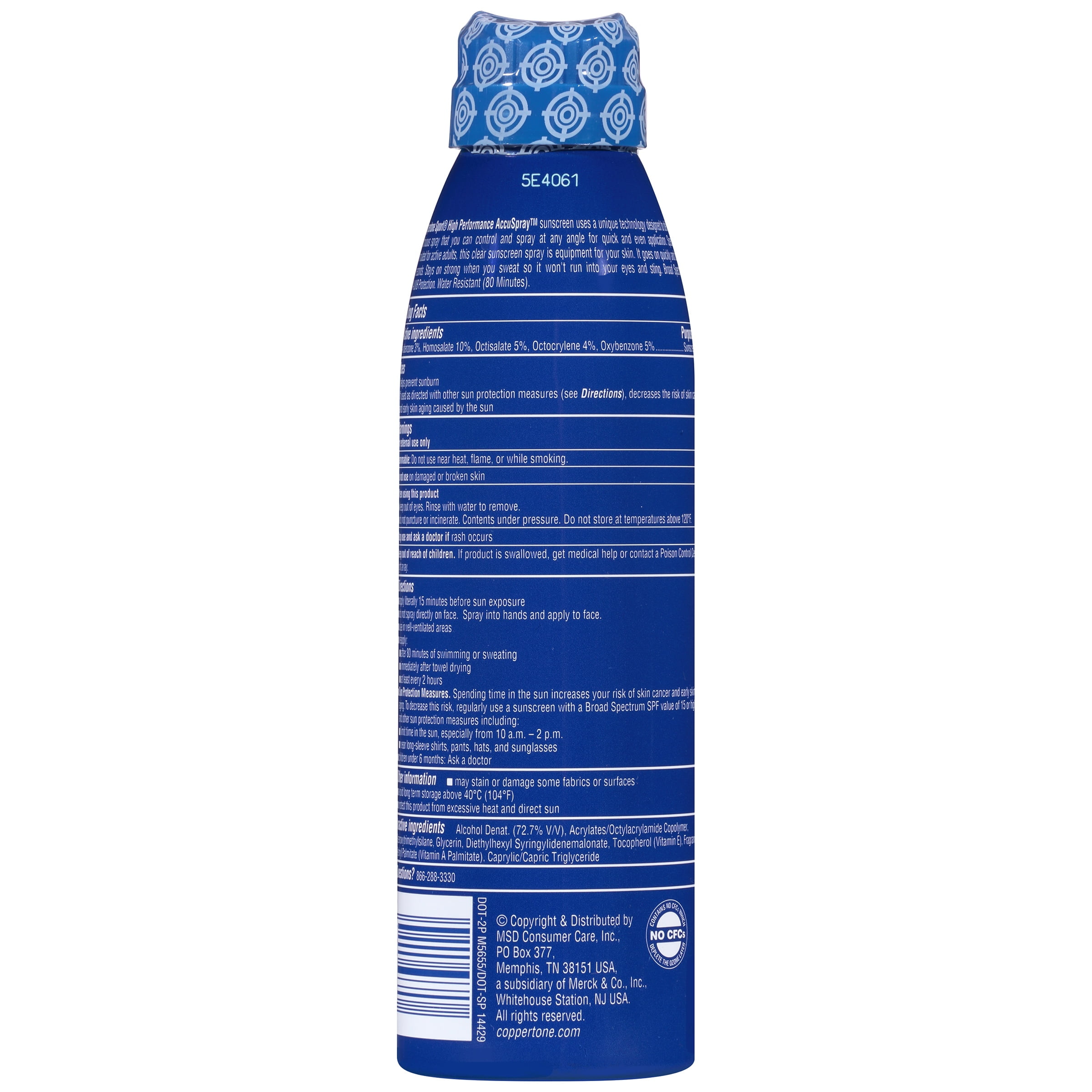 Coppertone Sport Sunscreen Continuous Spray SPF 50, 6 Fl Oz