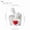 Red Heart Couple-Frosted White (12cm), variant on Heart-shaped ceramic figurine of couples, engraved with heart design, Valentine's Day/Christmas gift.