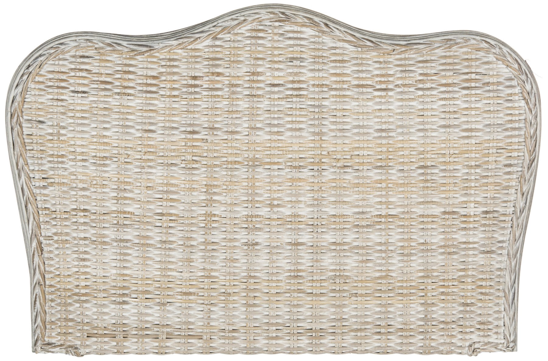 SAFAVIEH Imelda Coastal Rustic Rattan Headboard, Twin, White Washed