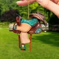 thumbnail image 6 of Horse Saddle Ornament, Western Saddle Horse Ornament Gifts for Cowboy, Gifts for Horse Lovers, Decorative Hanging Ornament, Bag Car Pendant Accessories 3PCS, 6 of 6