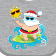 thumbnail image 4 of Inktastic Surfing Santa Boys or Girls Baby Bib, 4 of 4