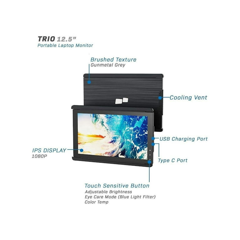 TRIO 12.5インチ 16:9 ポータブル モニター 101-1003P01 Mobile Pixels 101-1003P01 Trio Portable 12.5 Inch Monitor