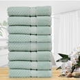 thumbnail image 3 of Ample Decor 100% Cotton Hand Towel for Kitchen Set of 8 Mint Green - 18 X 28 Inch - Mulaayam Collection, 3 of 6