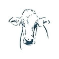 thumbnail image 2 of OnRei 12x14 Gold Ornate Wood Framed with Double Matting Museum Art Print Titled - Blue Cow, 2 of 4
