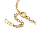 thumbnail image 3 of Ion Plating(IP) 304 Stainless Steel Round Beaded Link Bracelet with Oval Link Chains for Women Real 14K Gold Plated 6-5/8 inch(16.7cm), 3 of 3
