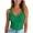 Green, variant on idosla Women's Double Lined V Neck Tank Tops Summer Basic Sleeveless Shirts Cute Trendy Going Out Tops (Green, M)