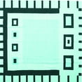 thumbnail image 1 of Ahgly Company Indoor Square Abstract Turquoise Blue Contemporary Area Rugs, 7' Square, 1 of 4