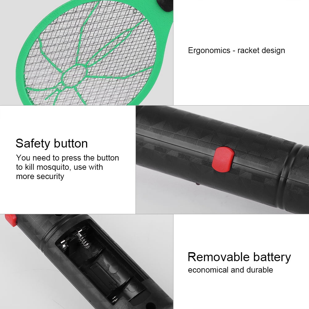 LYUMO Cordless Battery Power Electric Fly Mosquito Swatter Bug Zapper