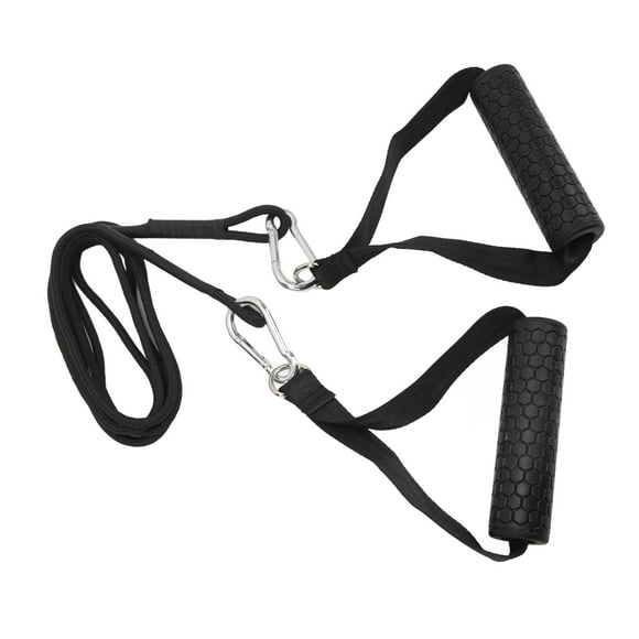 Triceps Pull Down Rope, Long Triceps Rope Ergonomic Design Stainless Steel Plastic And Nylon With 2 Handles For Workout