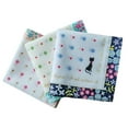 thumbnail image 3 of Pañuelos de Algodón Multicolor para Mujer, 3 Uds., Bolsillos Cuadrados, Pañuelos para Mujer, Estampado Floral, Regalo Decorativo para Mesa de Comedor Yuyangstore Pañuelos de mujer, 3 of 8