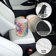 thumbnail image 6 of Round Car Trash Can 7×5.9in Waterproof, Durable, Not Easy To Fade, Easy To Install And Disassemble To Prevent Interior Pollution Silver Tie Dye Background Vibrant Colors And Swirling, 6 of 7