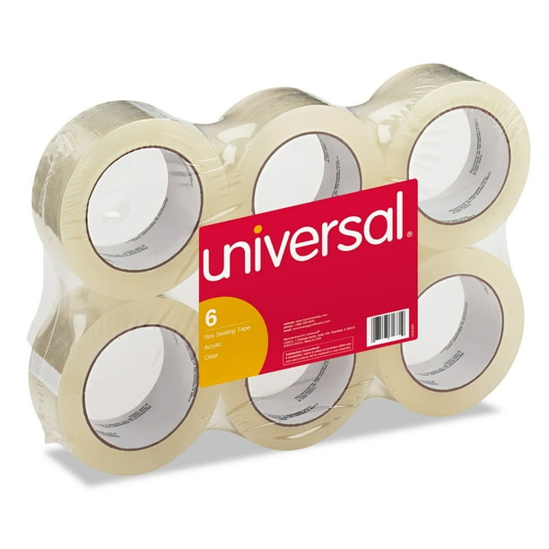 Universal GeneralPurpose Box Sealing Tape, 48mm x 100m, 3" Core, Clear