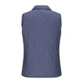 thumbnail image 4 of Women's Vests Outerwear Stand Collar Zip Solid Color Zipper Sleeveless Lightweight Padded Gilet with Pockets Navy L, 4 of 8