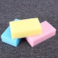 thumbnail image 4 of Esponjas de salón de 6 uds., esponja de limpieza grande para cortar el cabello, suministros de limpieza diarios para pequeños dispositivos (estilo rosa, azul, amarillo), 4 of 5