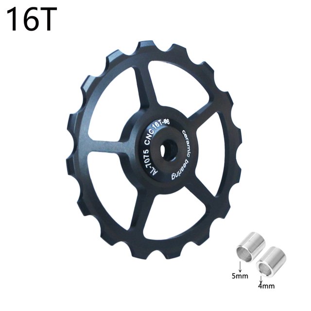 Rueda guía de dial trasero de cerámica para bicicleta de montaña, accesorios de transmisión de aleación de aluminio 11T-16T