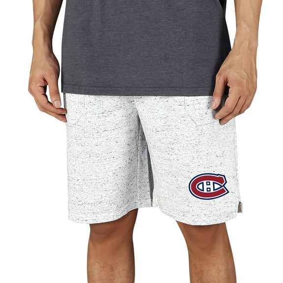 Men's Concepts Sport White/Charcoal Montreal Canadiens Throttle Knit Jam Shorts