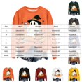 thumbnail image 3 of Duqingm Halloween Sweatshirts for Women Casual Crewneck Pullover Cute Funny Ghost Graphic Sweater Pullover Top,L, 3 of 6