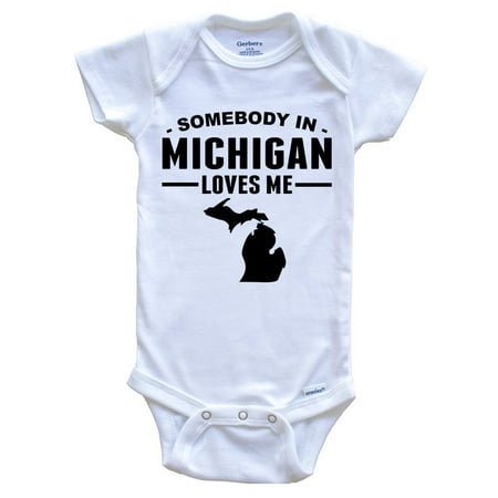 

Somebody In Michigan Loves Me Baby Bodysuit - Michigan Baby Bodysuit