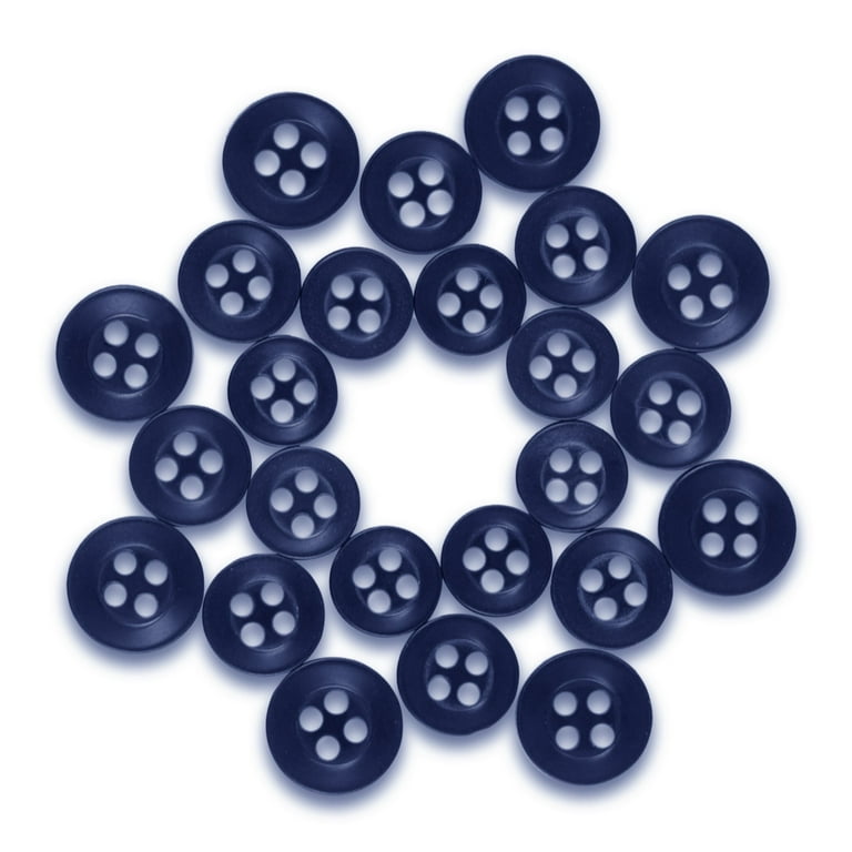 ButtonMode Standard Shirt Buttons 22pc Set Includes 8 Shirt Front Buttons  (11mm or 7/16 in), 7 Sleeve Buttons (10mm or 3/8 in) & 7 Collar Buttons  (9mm