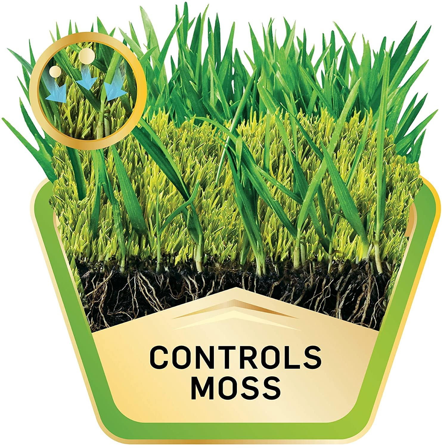Scotts MossEx Moss Killer Fertilizer - For Lawns, Outdoor Use - 4.59 lb, 5,000 sq. ft.