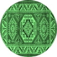 thumbnail image 1 of Ahgly Company Indoor Round Persian Emerald Green Traditional Area Rugs, 7' Round, 1 of 4
