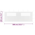 thumbnail image 1 of vidaXL Gazebo Sidewall with Windows 6x2 m White, 1 of 3
