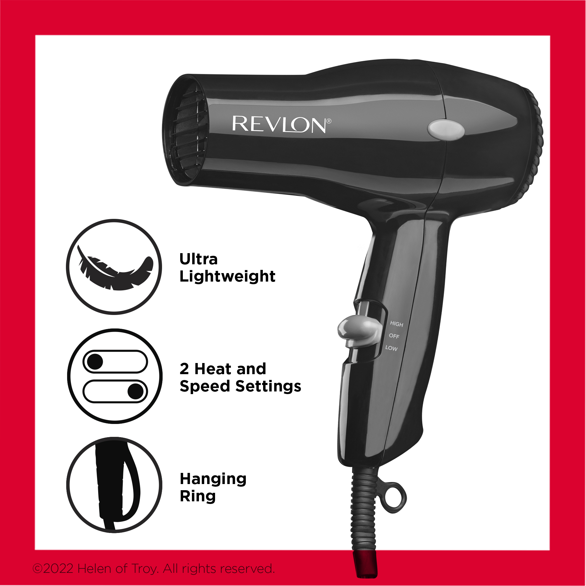 Revlon Compact Hair Dryer, Black photo 4