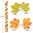 thumbnail image 3 of Fall Decorations For Home 2 Pack Maple Leaves Fall Garland - 6ft/Strand Artificial Fall Foliage Garland Colorful Autumn Decoration for Home Wedding Party Thanksgiving, 3 of 8