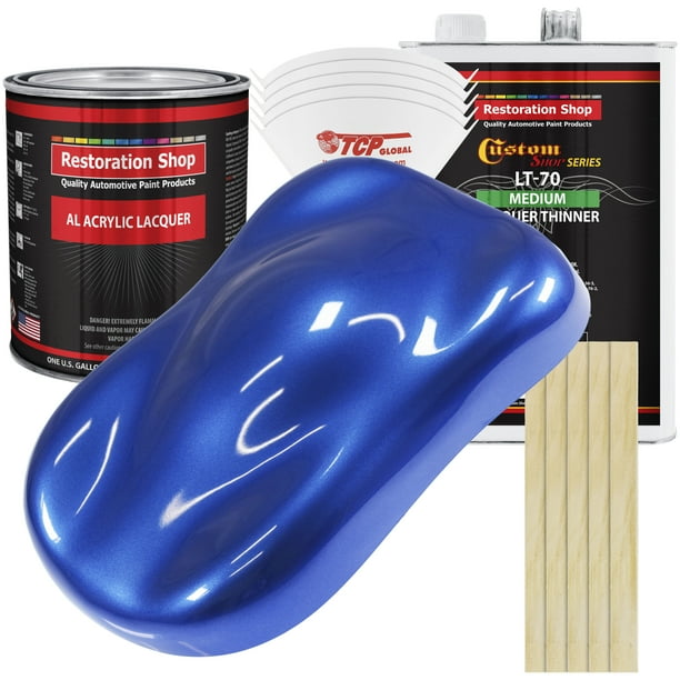 Restoration Shop Daytona Blue Pearl Acrylic Lacquer Auto Paint