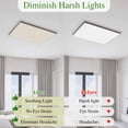 thumbnail image 5 of Ivory White Magnetic Fluorescent Light Covers for Ceiling Lights 2 x 4 Feet, Modern Pure Ivory White Office Classroom Kitchen Drop Ceiling Light Covers Lighting Filters Shade Panel 1 Pack, 5 of 9
