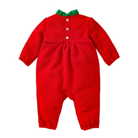 

Unisex Baby Boy Girl Christmas Button Romper Bodysuit Solid Color Jumpsuit Outfits Clothes Dress Pants Boys Baby Girl Smocked Dresses Baby Romper with Snaps Baby Girl Easter Dresses 18 Month Summer