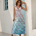 thumbnail image 2 of Mermaid Fish Scales King Size Sleeveless Dress Dresses Summer Women Dresses Clothing Woman Dresses Dress, 2 of 6