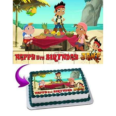 Jake And The Never Land Pirates Edible Cake Topper Personalized