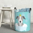 thumbnail image 6 of Naloa Dog In Bathtub Large Laundry Basket Waterproof Round Collapsible Storage bin with Handles for Hamper Kids Room,Toy Storage, 6 of 6