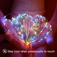YEOLEH Led Fairy Lights Battery Operated String Lights Silver Wire